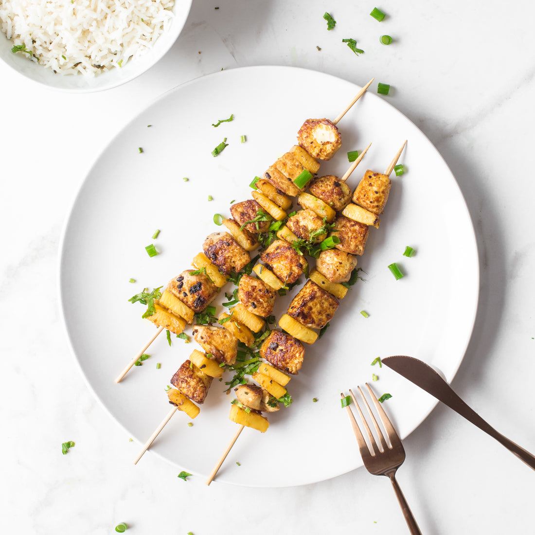 Grilled Pineapple Tofu Skewers - TRANSFORM by Fitaz