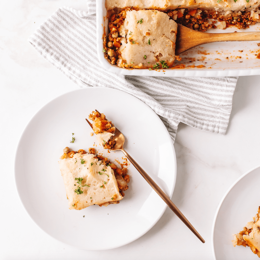 Veggie Shepard's Pie with Cauliflower Mash - TRANSFORM by Fitaz