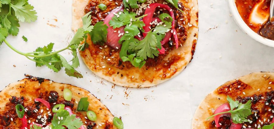 Sticky Pork Smashed Tacos