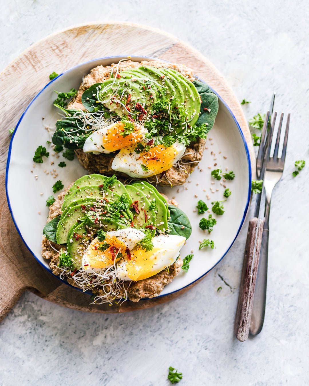 Easy Oat Waffles With Egg and Avocado