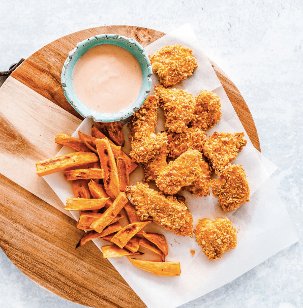 Healthy Chicken Nuggets and Fries