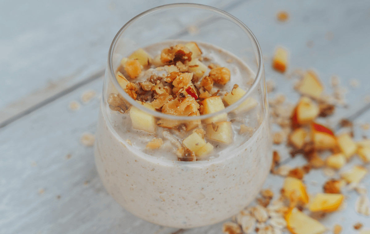 Apple Crumble Overnight Oats: A Decadent, Protein Packed Breakfast