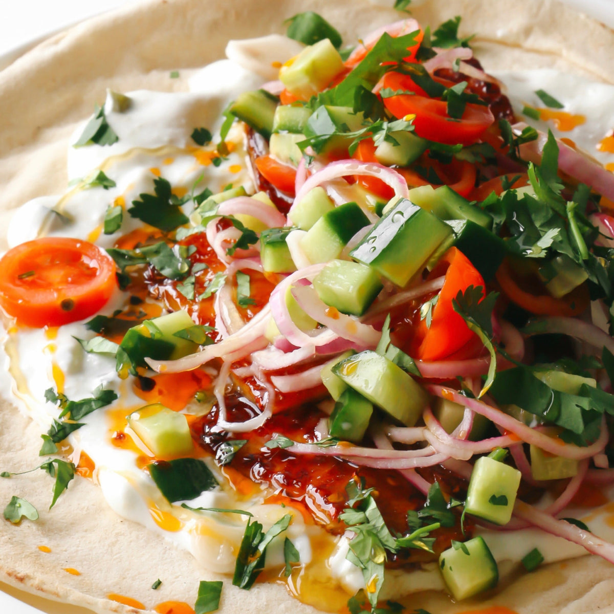 Sticky Hot Halloumi Wraps