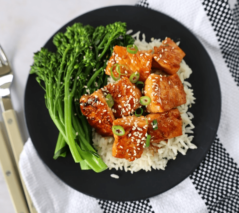Honey Soy Salmon Bites