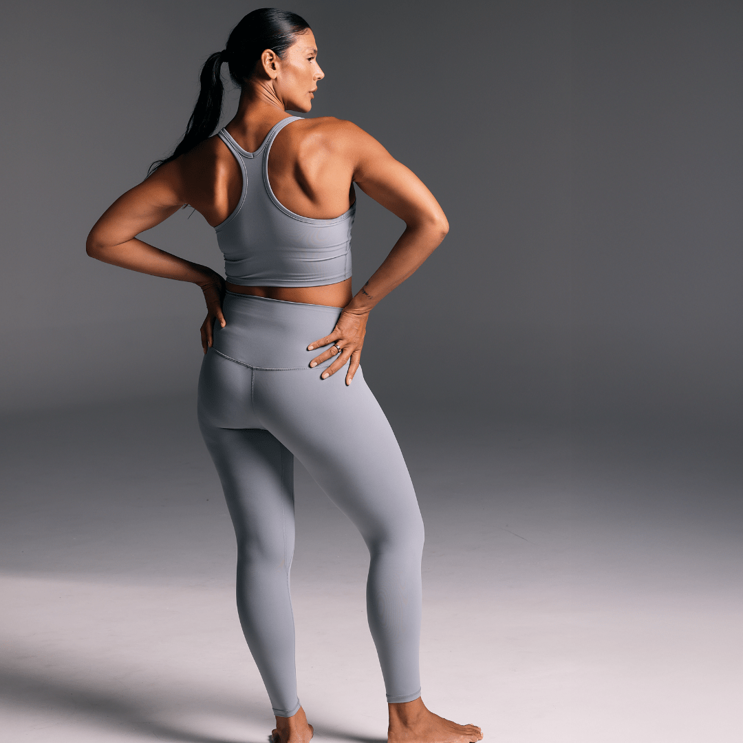 Elevate High Waist Tights Sky Gray - TRANSFORM by Fitaz