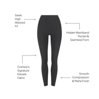 Elevate High Waist Tights Black - TRANSFORM by Fitaz