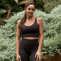 Sculpt Scoop Back Crop Midnight - TRANSFORM by Fitaz