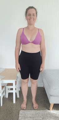 Chrissy after Weight Loss Reset — 4kg down · 14kg total