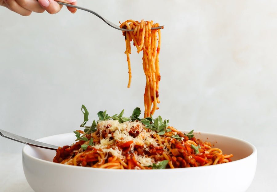 Lentil Spaghetti Bolognese